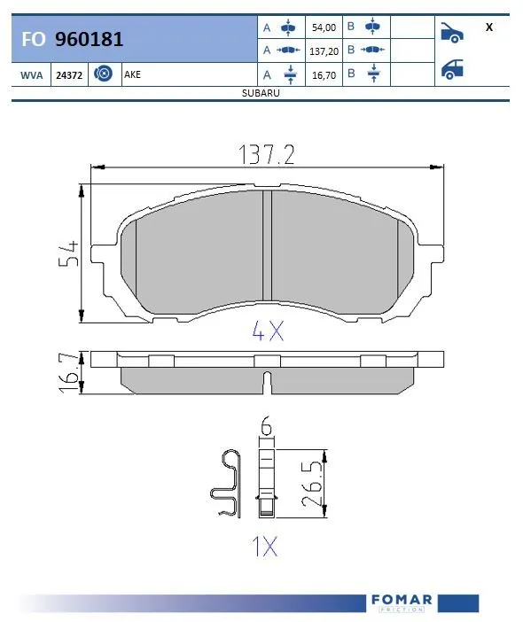 Brake Pad Set, disc brake